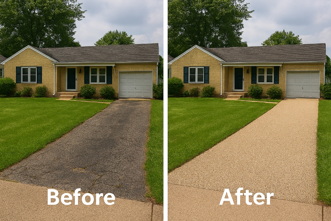Tar and chip driveway in Kent