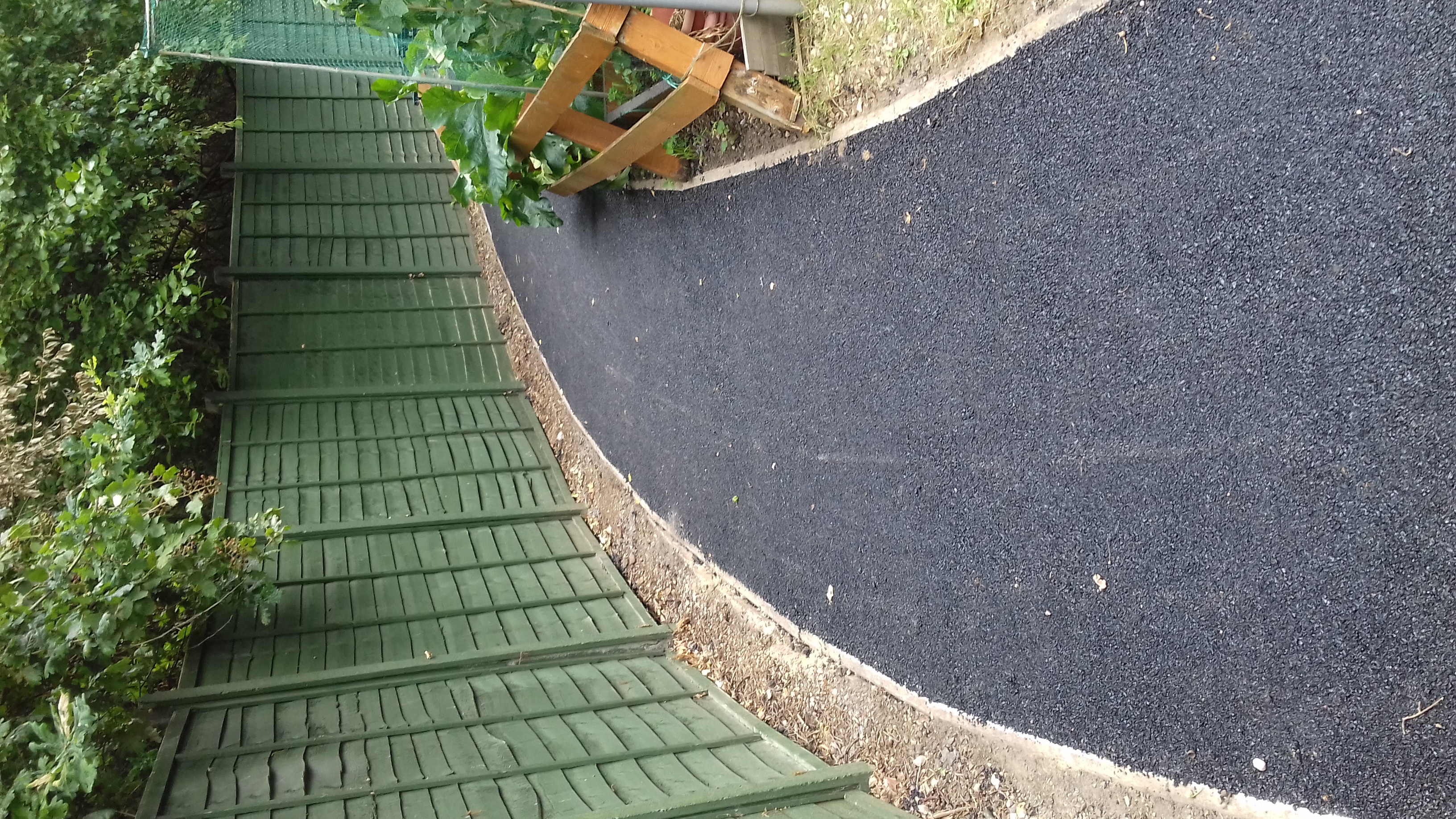 Tarmac footpath after resurfacing works