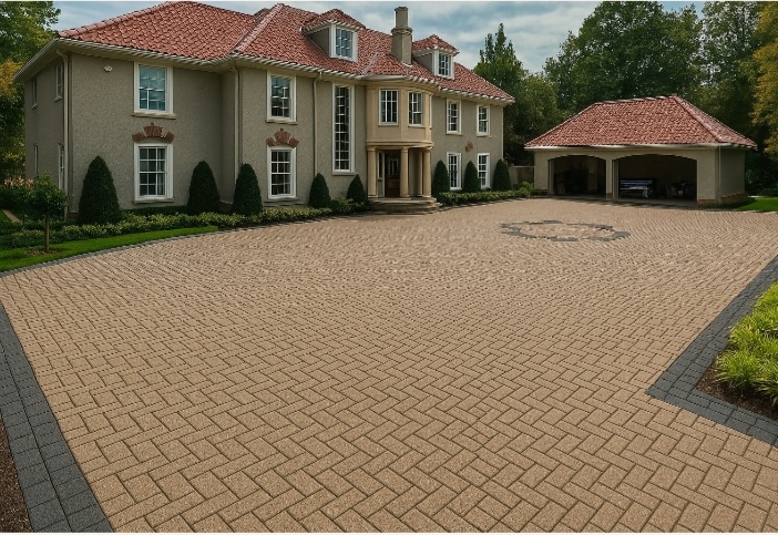 A new block paving driveway near Bromley in London 