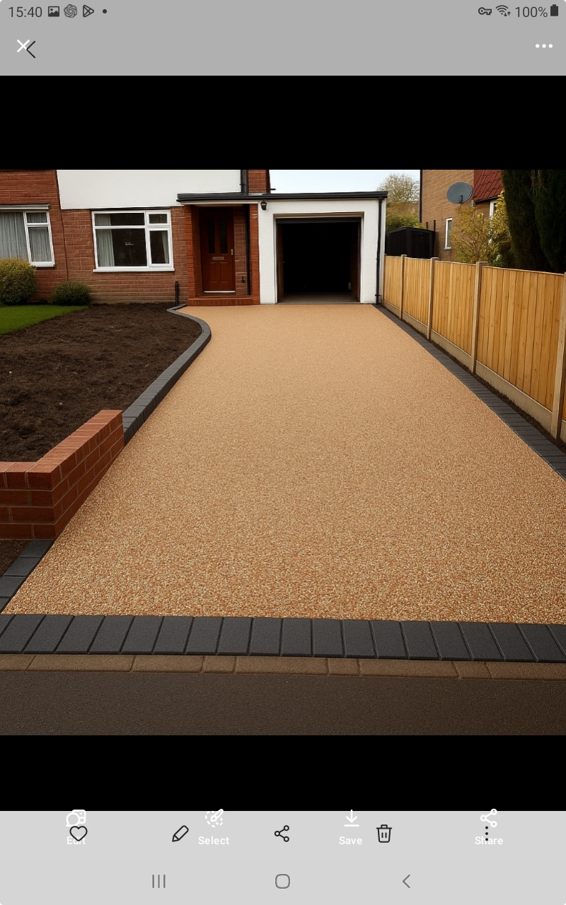 A new resin bound driveway installed in West Whickham, London 