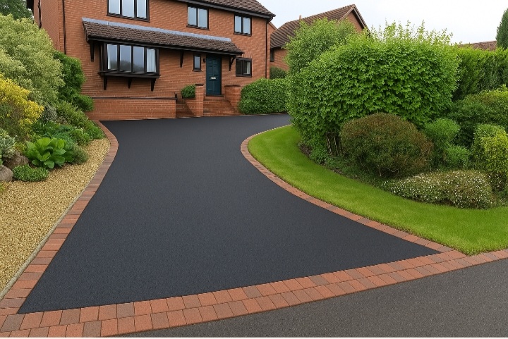 A new tarmac driveway in Chobham Surrey 