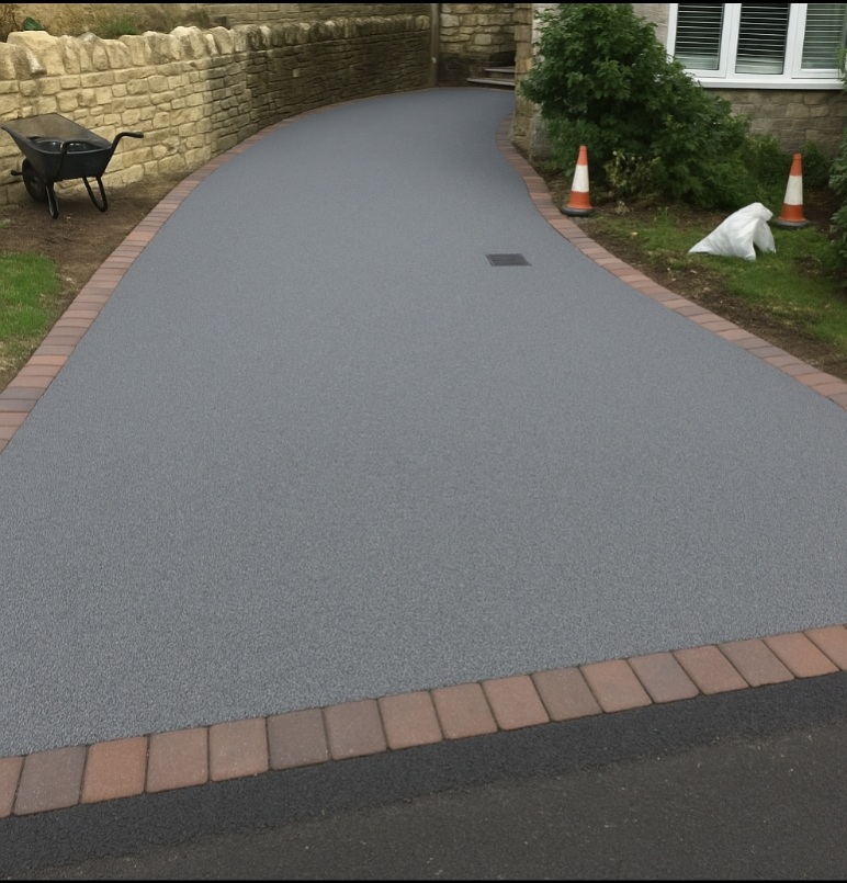 A resin driveway installed in Dorking, Surrey 